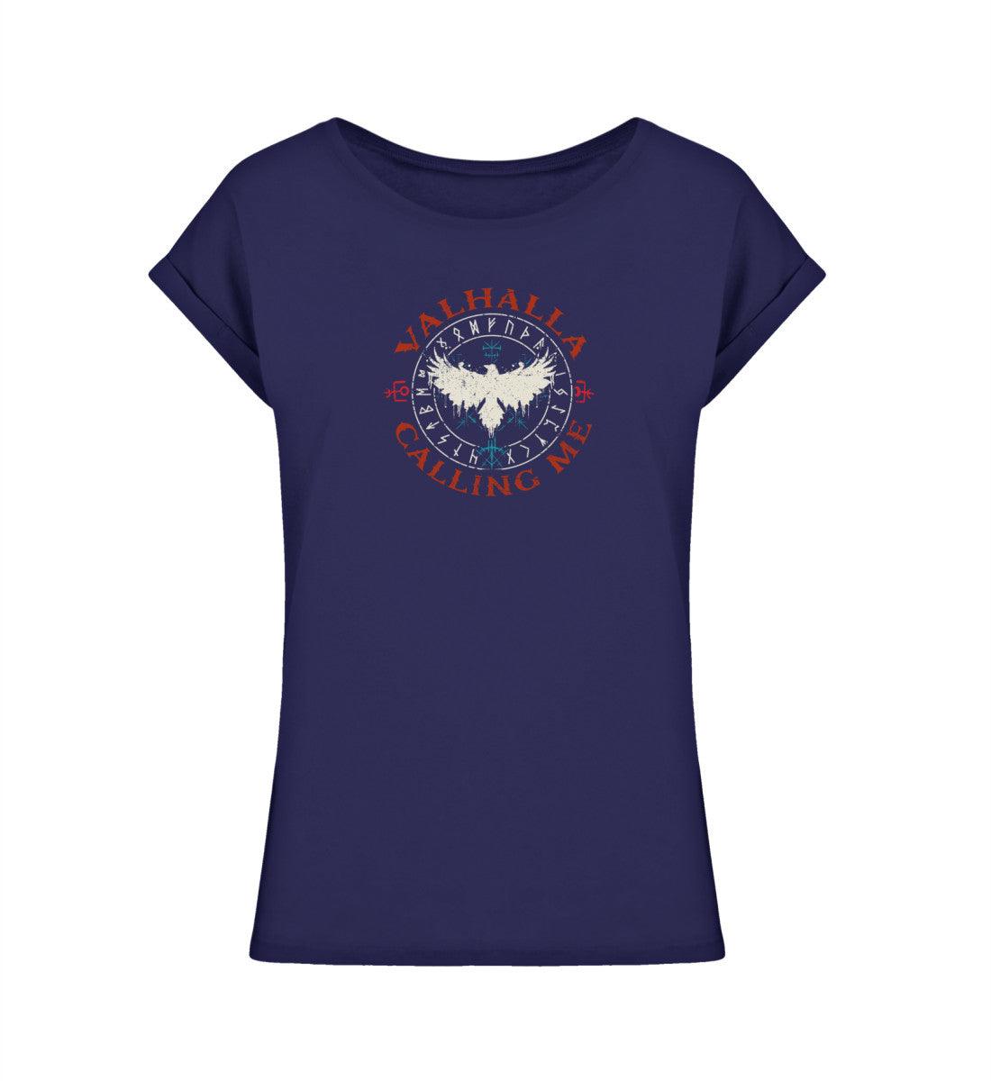 Schildmaiden Extended Shirt – Valhalla Calling Me mit Runen und Rabe - Nordic Viking Wear