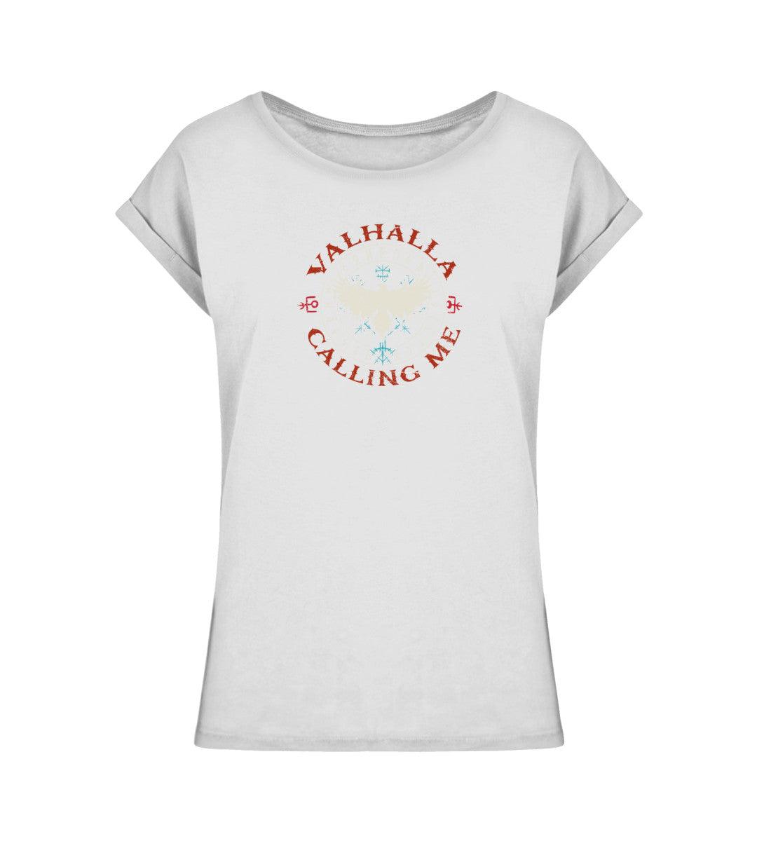 Schildmaiden Extended Shirt – Valhalla Calling Me mit Runen und Rabe - Nordic Viking Wear