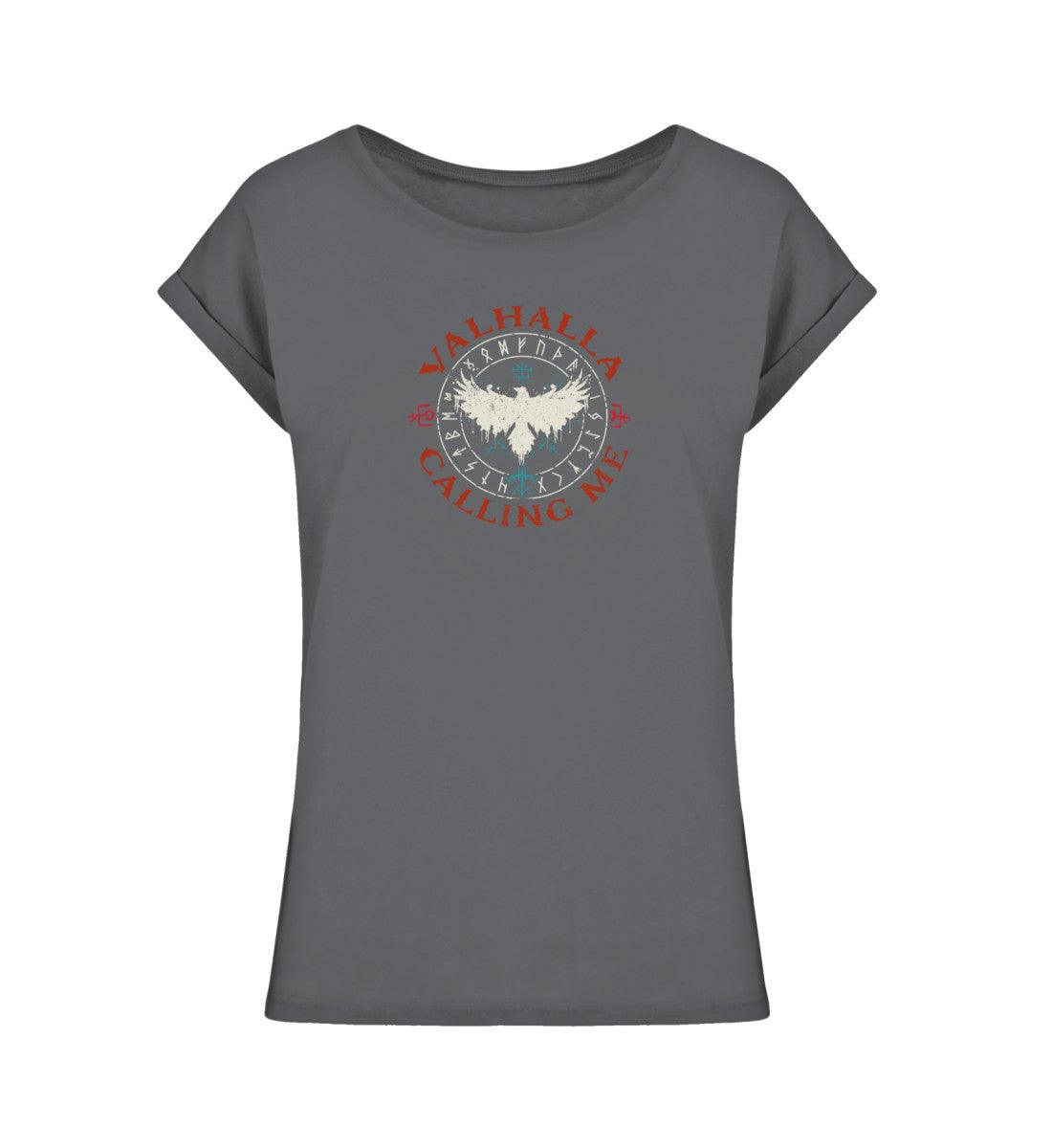 Schildmaiden Extended Shirt – Valhalla Calling Me mit Runen und Rabe - Nordic Viking Wear