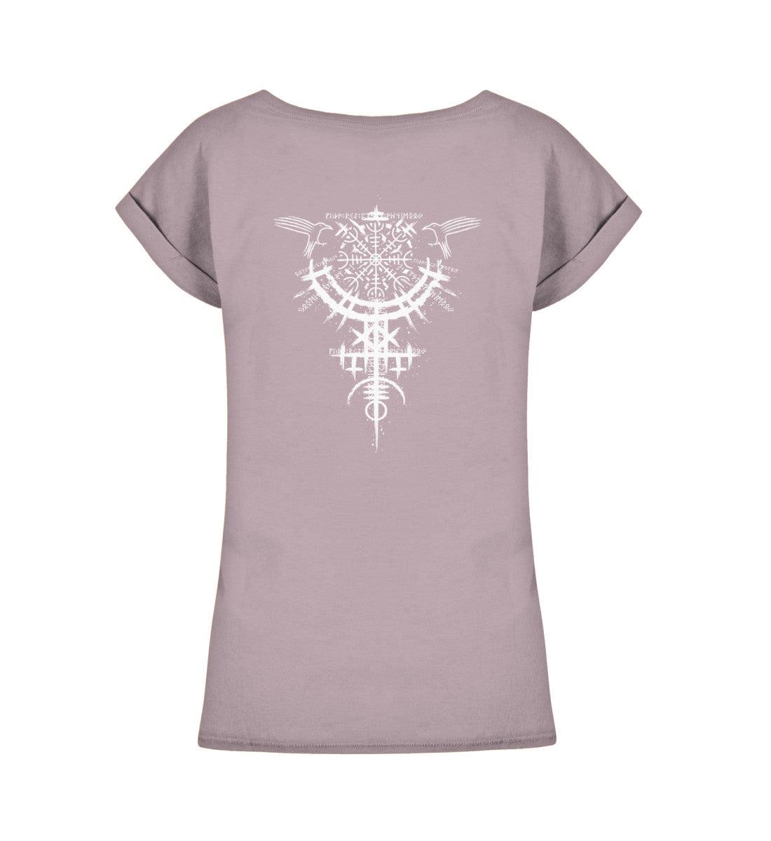 Schildmaiden Extended Shirt – Helm of Awe mit Raben - Nordic Viking Wear