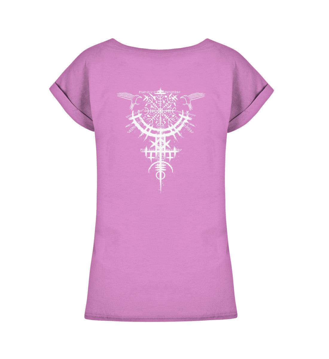 Schildmaiden Extended Shirt – Helm of Awe mit Raben - Nordic Viking Wear