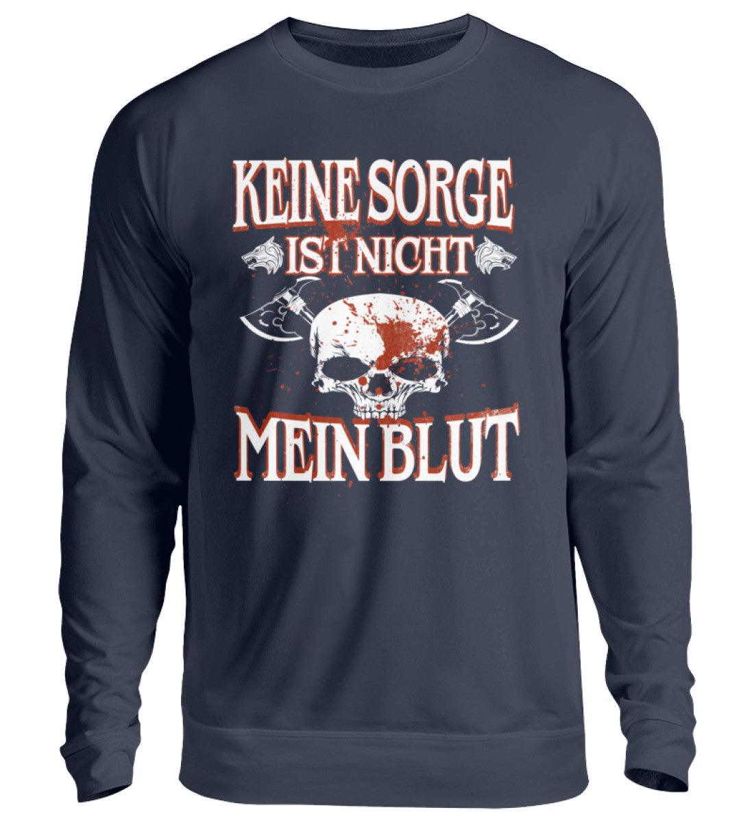 Lustiges Wikinger Sweatshirt – „Keine Sorge, ist nicht mein Blut“ – Perfekt für Krieger mit Humor! - Nordic Viking Wear