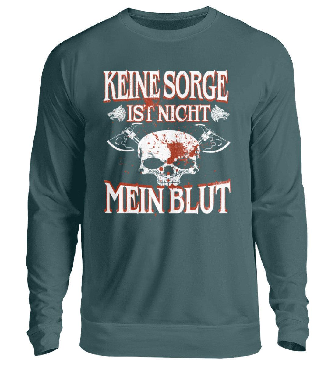 Lustiges Wikinger Sweatshirt – „Keine Sorge, ist nicht mein Blut“ – Perfekt für Krieger mit Humor! - Nordic Viking Wear
