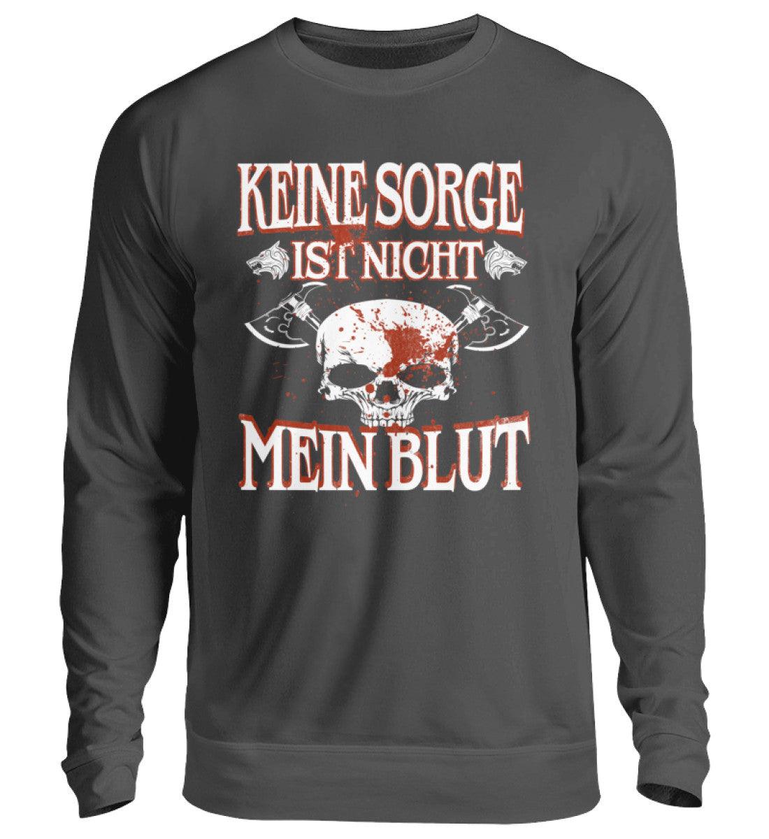 Lustiges Wikinger Sweatshirt – „Keine Sorge, ist nicht mein Blut“ – Perfekt für Krieger mit Humor! - Nordic Viking Wear
