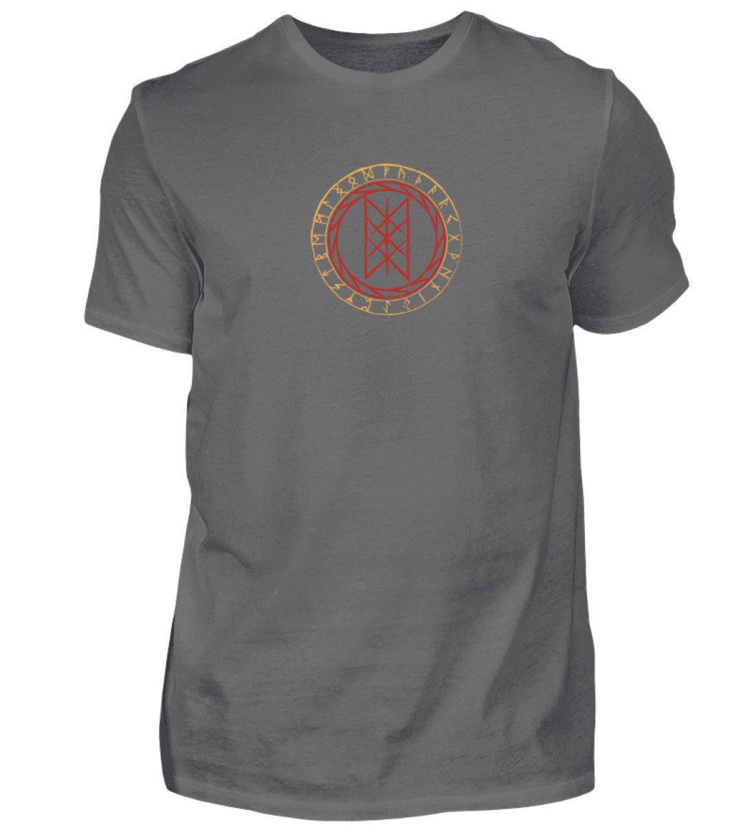 Wikinger Premiumshirt mit Wyrd-Web und Runenkreis - Mystisches Nordisches Symbol Shirt - Nordic Viking Wear