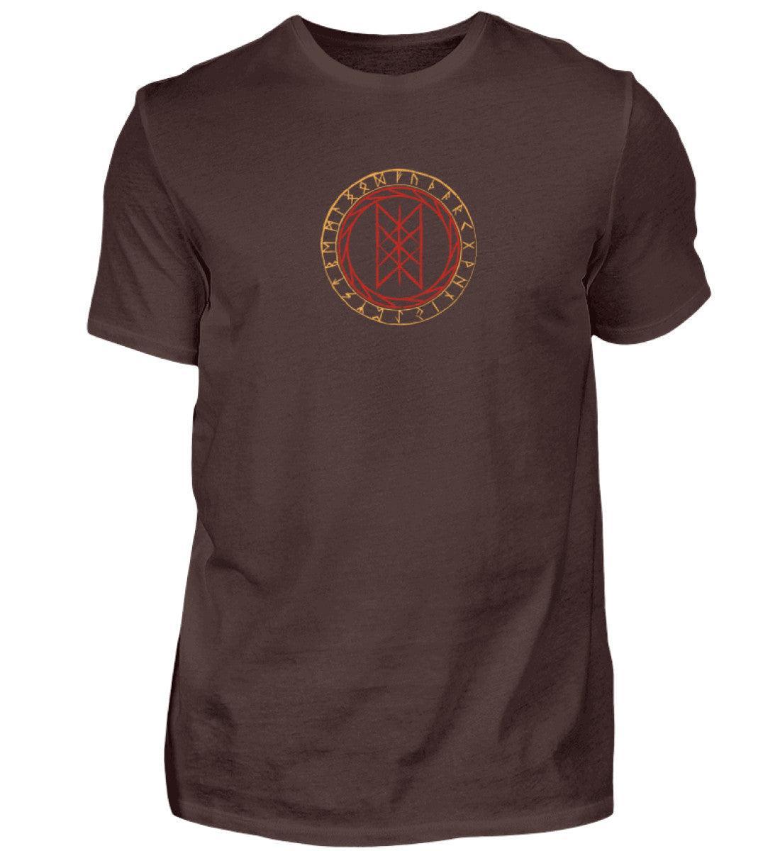 Wikinger Premiumshirt mit Wyrd-Web und Runenkreis - Mystisches Nordisches Symbol Shirt - Nordic Viking Wear