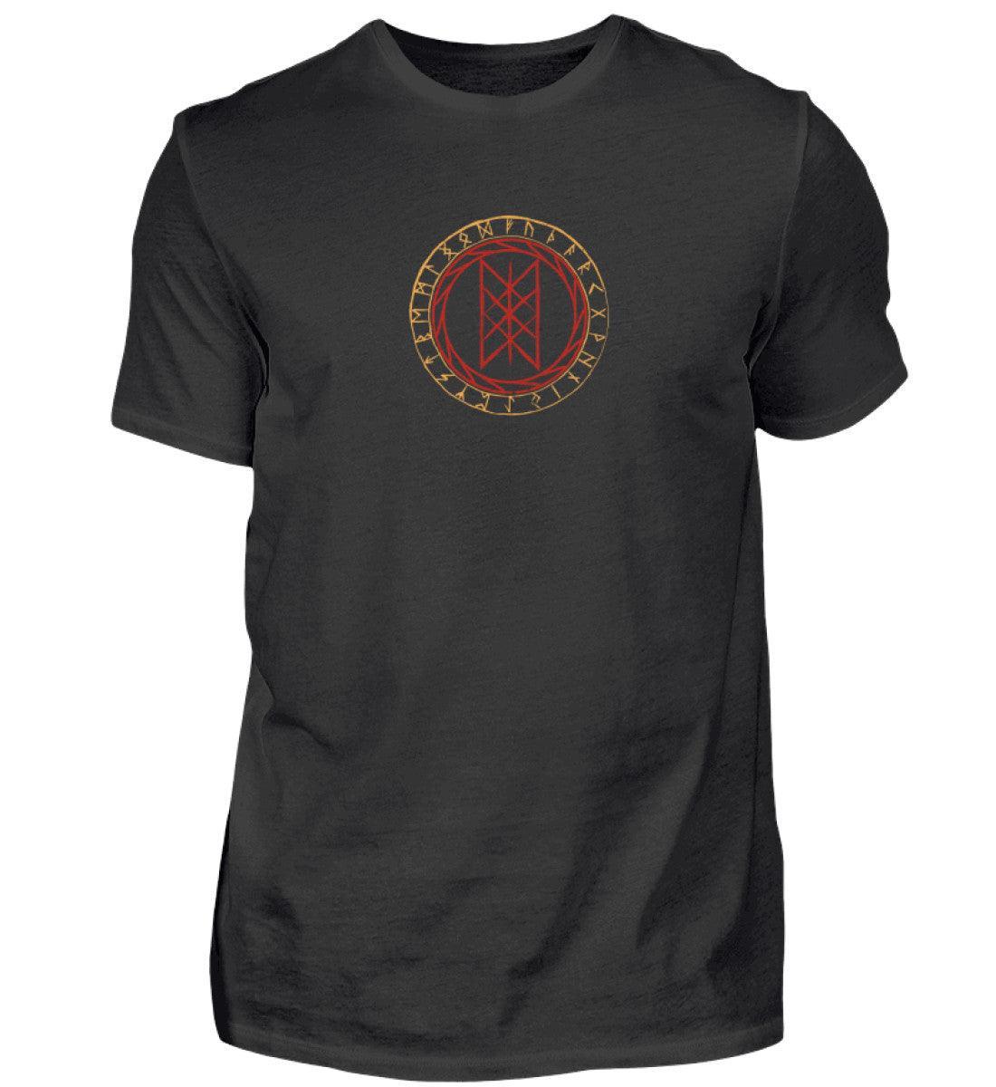 Wikinger Premiumshirt mit Wyrd-Web und Runenkreis - Mystisches Nordisches Symbol Shirt - Nordic Viking Wear