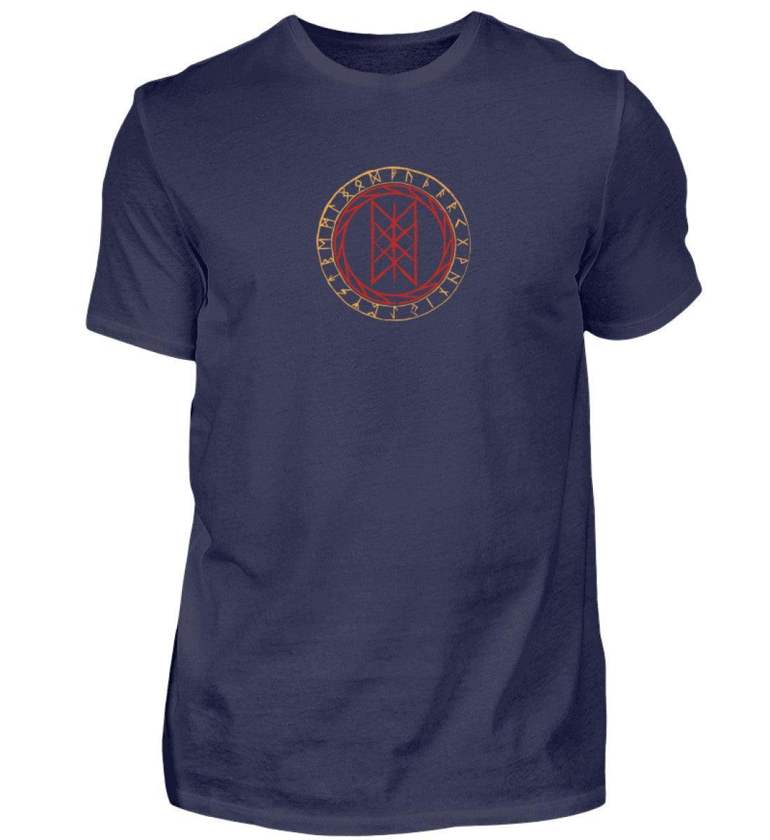 Wikinger Premiumshirt mit Wyrd-Web und Runenkreis - Mystisches Nordisches Symbol Shirt - Nordic Viking Wear