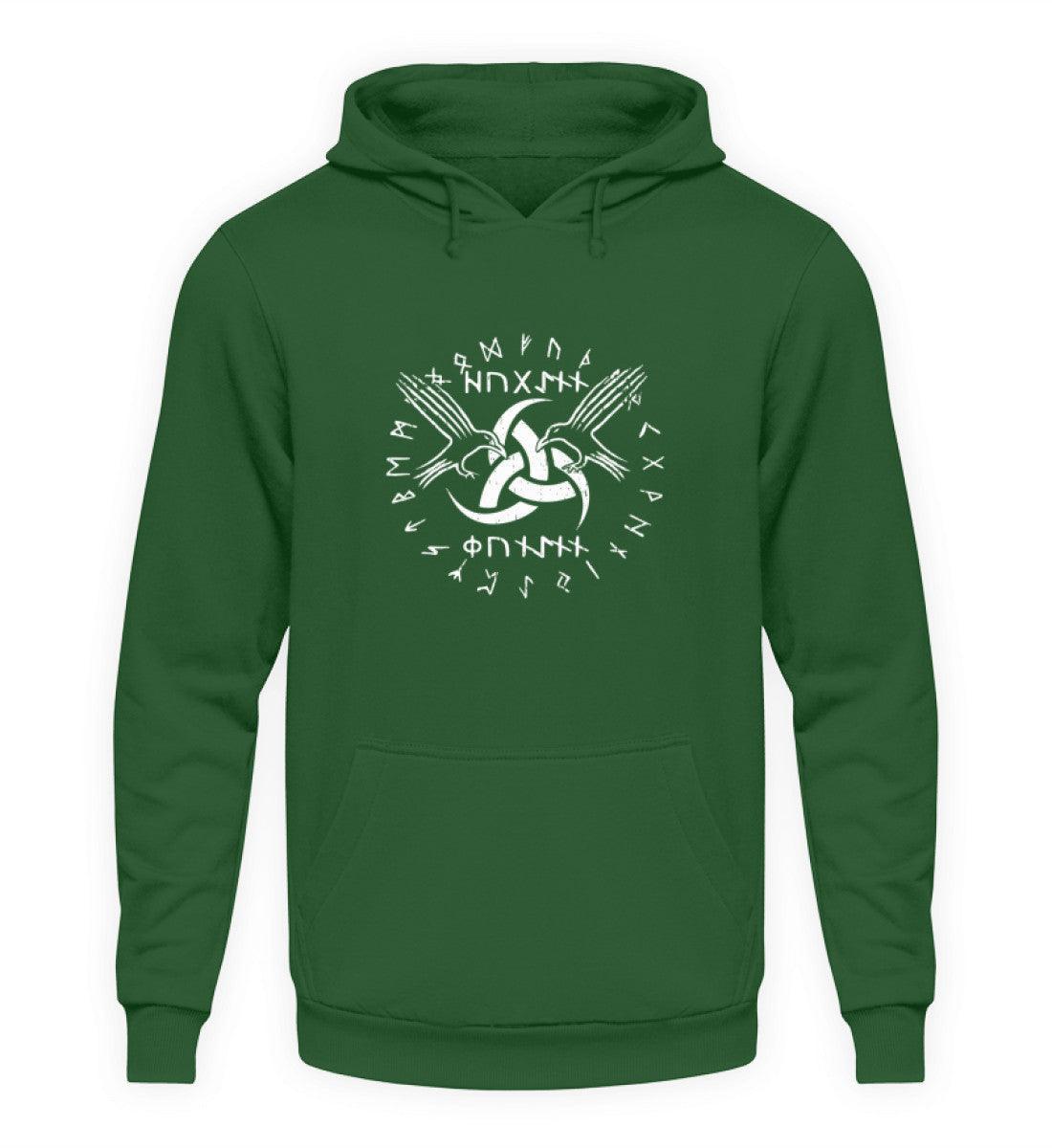 Wikinger-Hoodie "Odins Boten" - Huginn und Muninn mit Gjallarhorn - Nordic Viking Wear