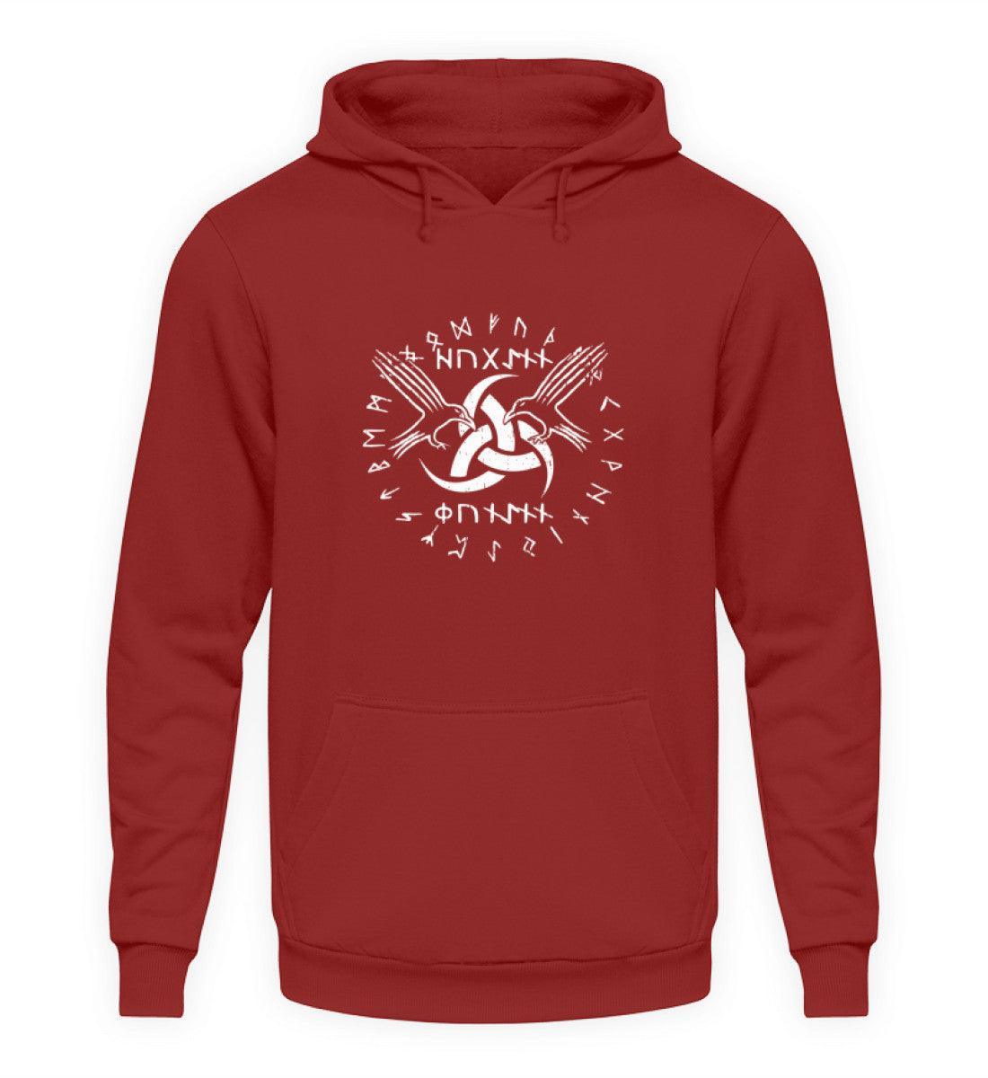 Wikinger-Hoodie "Odins Boten" - Huginn und Muninn mit Gjallarhorn - Nordic Viking Wear
