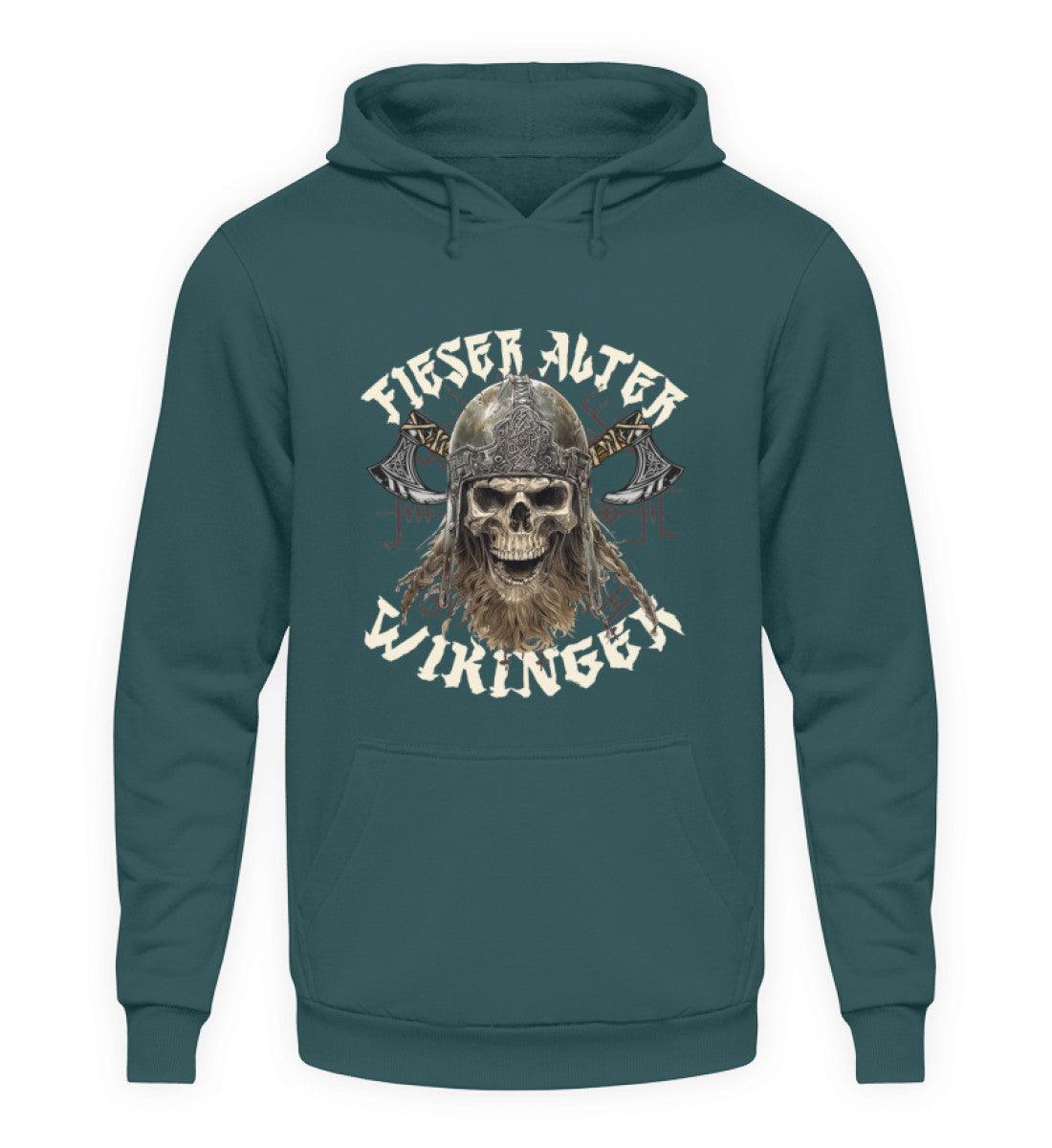 Lustiger Wikinger Hoodie Fieser Alter Wikinger - Unisex Kapuzenpullover Hoodie - Nordic Viking Wear