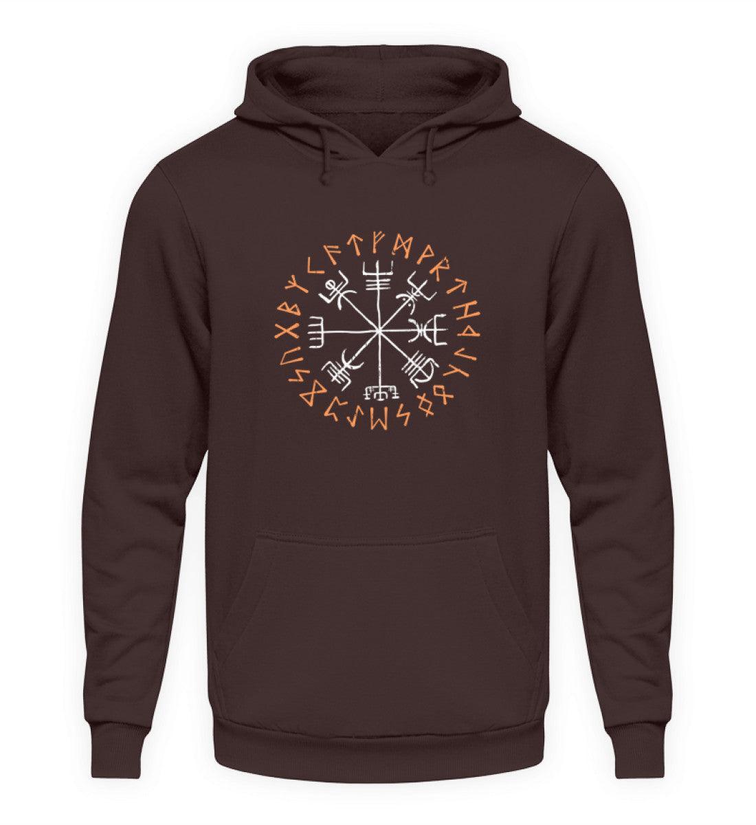 Wikinger Vegvisir Hoodie - Kompass Runen Symbol Tee - Nordischer Navigationspfad - Nordic Viking Wear