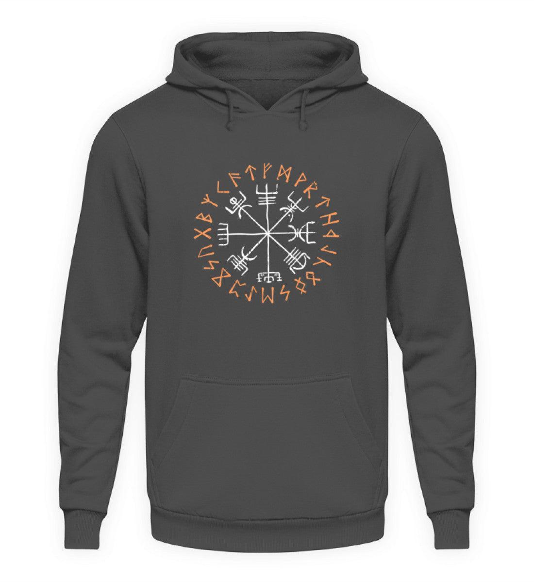 Wikinger Vegvisir Hoodie - Kompass Runen Symbol Tee - Nordischer Navigationspfad - Nordic Viking Wear
