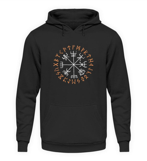 Wikinger Vegvisir Hoodie - Kompass Runen Symbol Tee - Nordischer Navigationspfad - Nordic Viking Wear