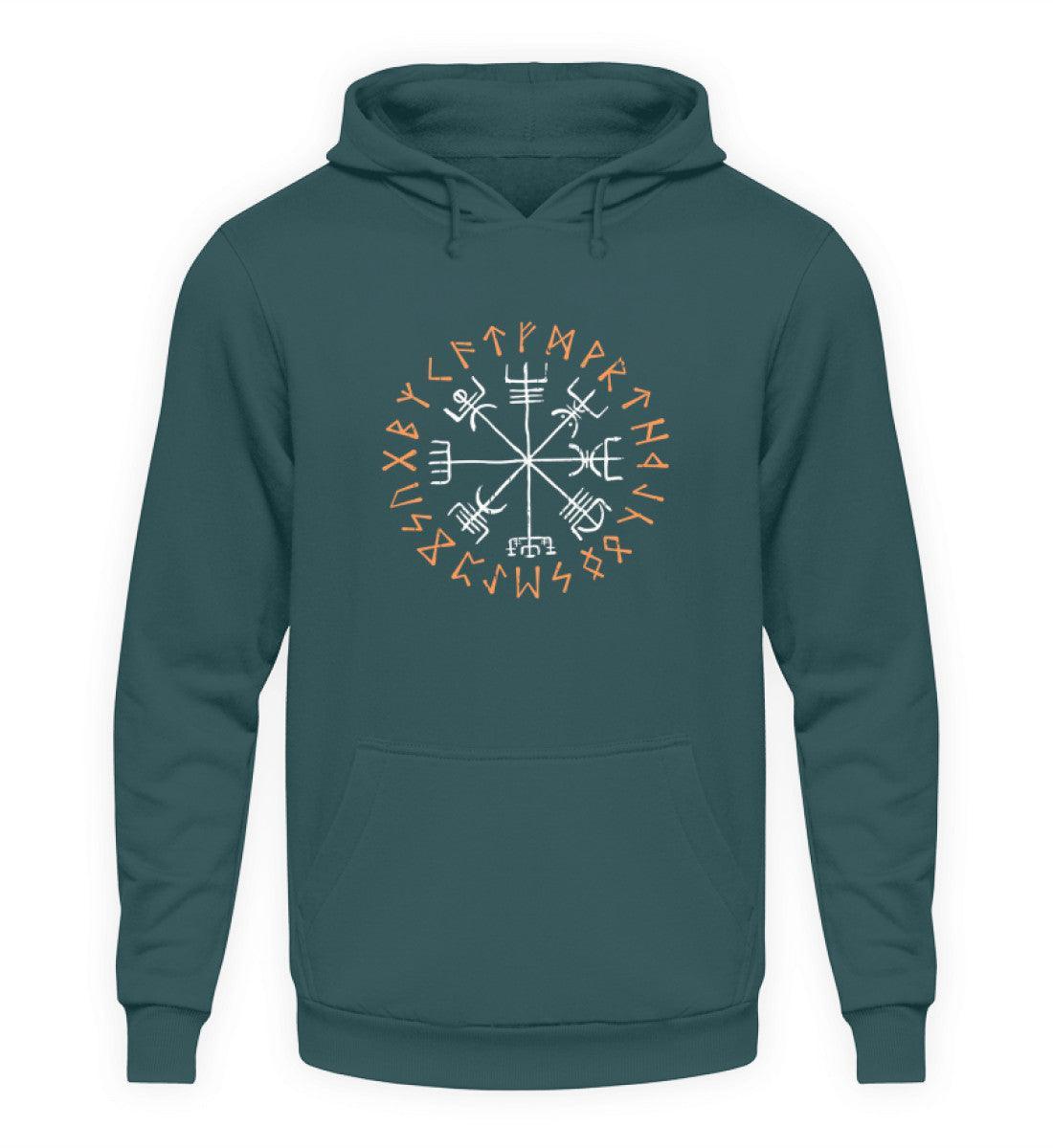 Wikinger Vegvisir Hoodie - Kompass Runen Symbol Tee - Nordischer Navigationspfad - Nordic Viking Wear