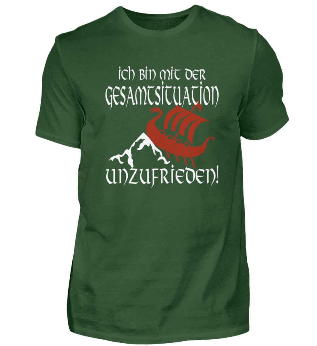 Lustiges Wikinger Premiumshirt 'Unzufrieden' – Humorvoll auf Kollisionskurs - Nordic Viking Wear