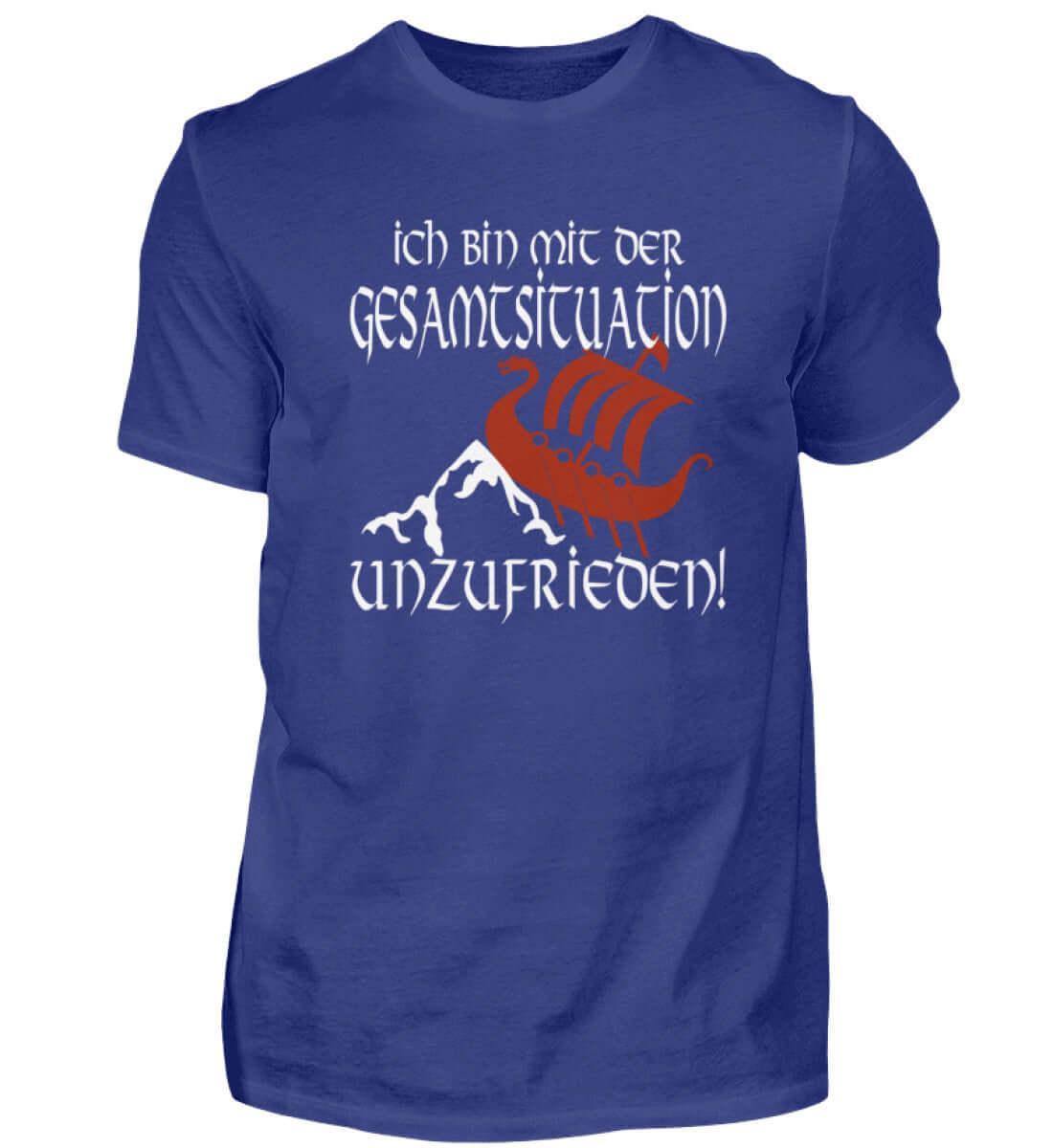 Lustiges Wikinger Premiumshirt 'Unzufrieden' – Humorvoll auf Kollisionskurs - Nordic Viking Wear