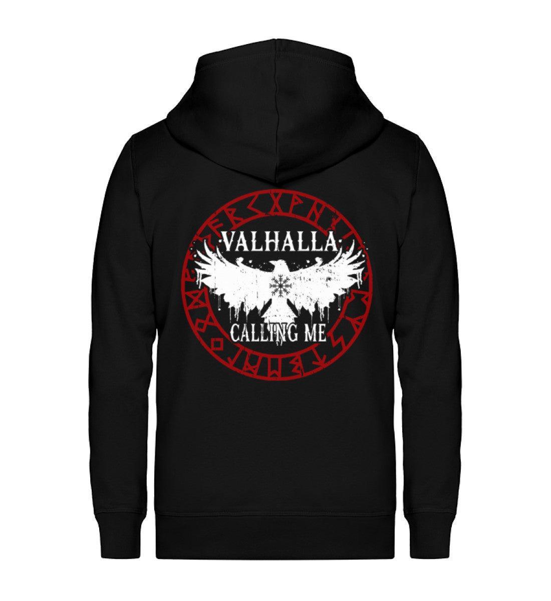 Wikinger-Zipp Hoodie "Valhalla Ruf" – Ruf der Ahnen Organic Zipper - Nordic Viking Wear