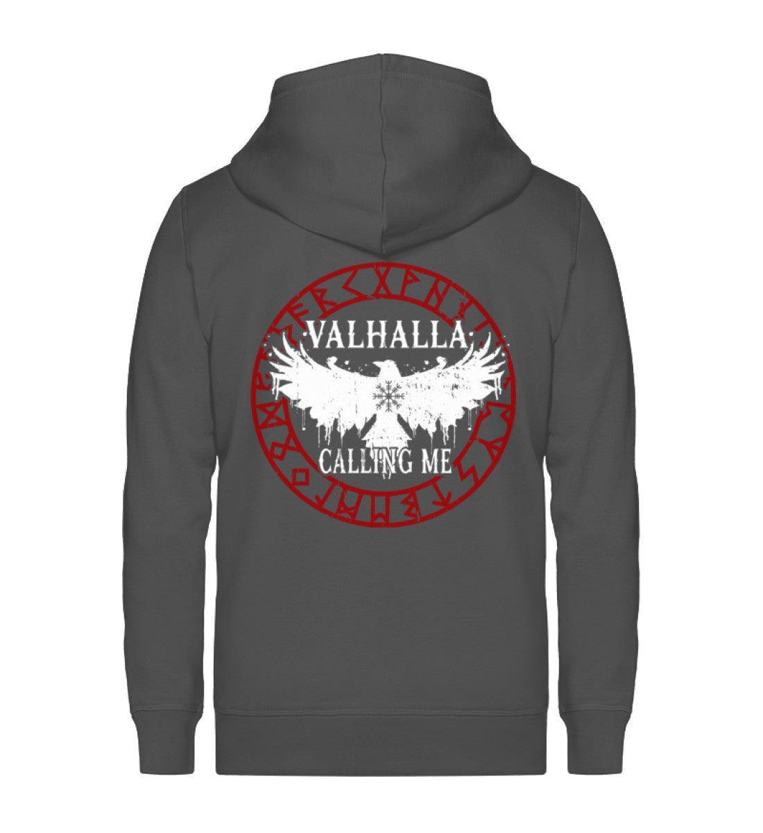 Wikinger-Zipp Hoodie "Valhalla Ruf" – Ruf der Ahnen Organic Zipper - Nordic Viking Wear