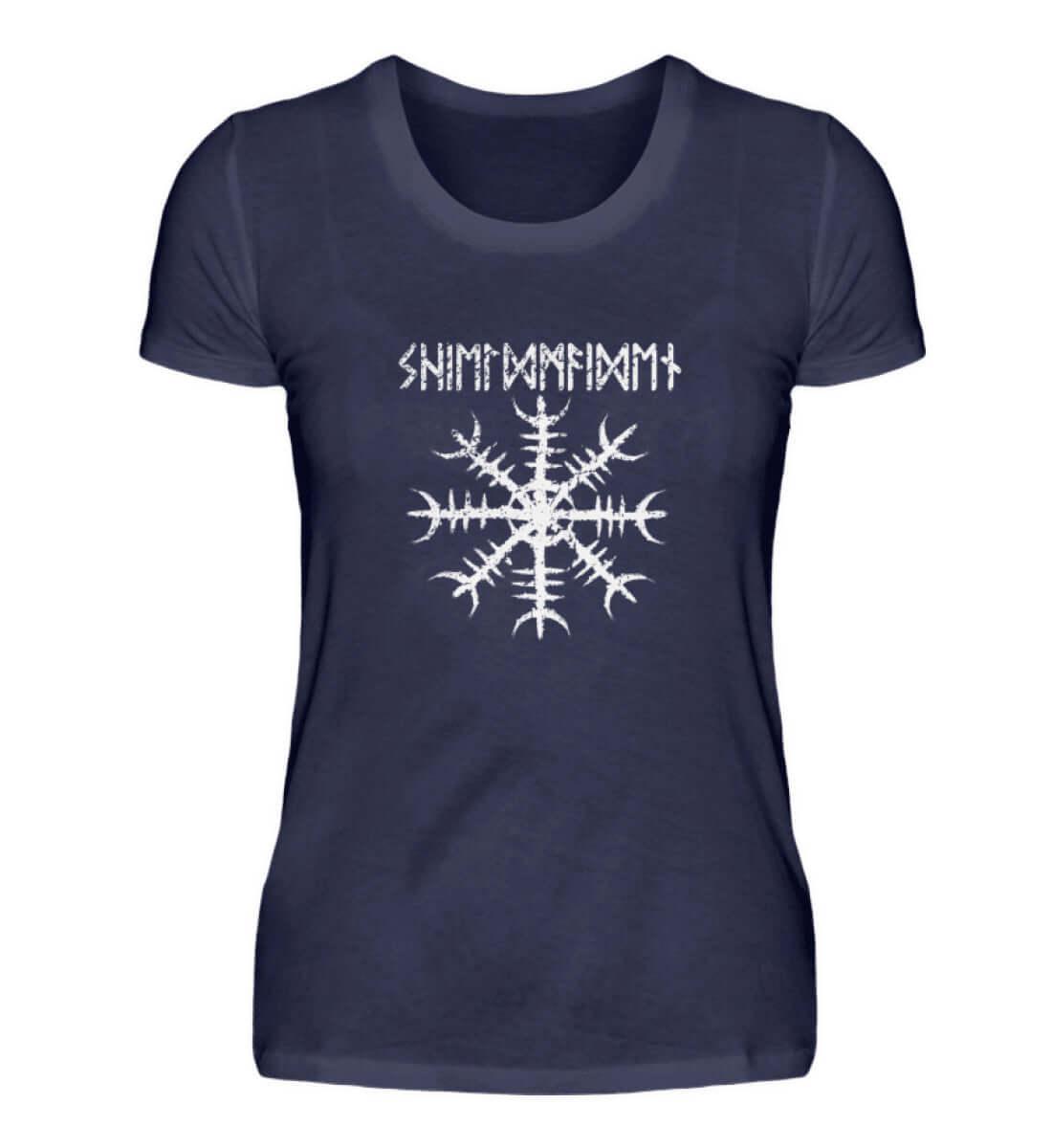 Schildmaid Premiumshirt 'Helm of Awe' – Ein Symbol für Schutz und Stärke - Nordic Viking Wear
