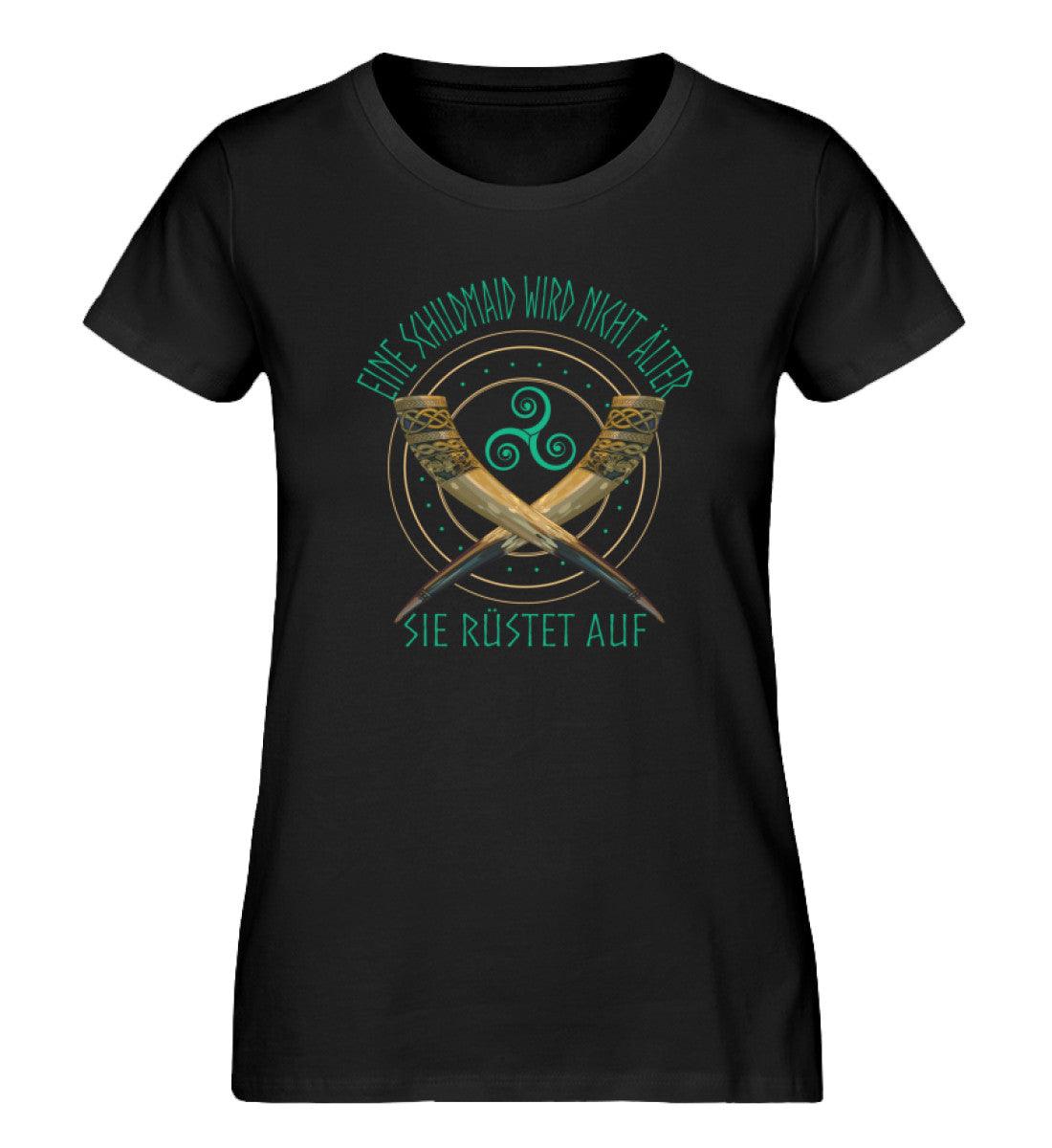 Schildmaiden Expresser Shirt - "Eine Schildmaid wird nicht älter, sie rüstet auf" - Nordic Viking Wear