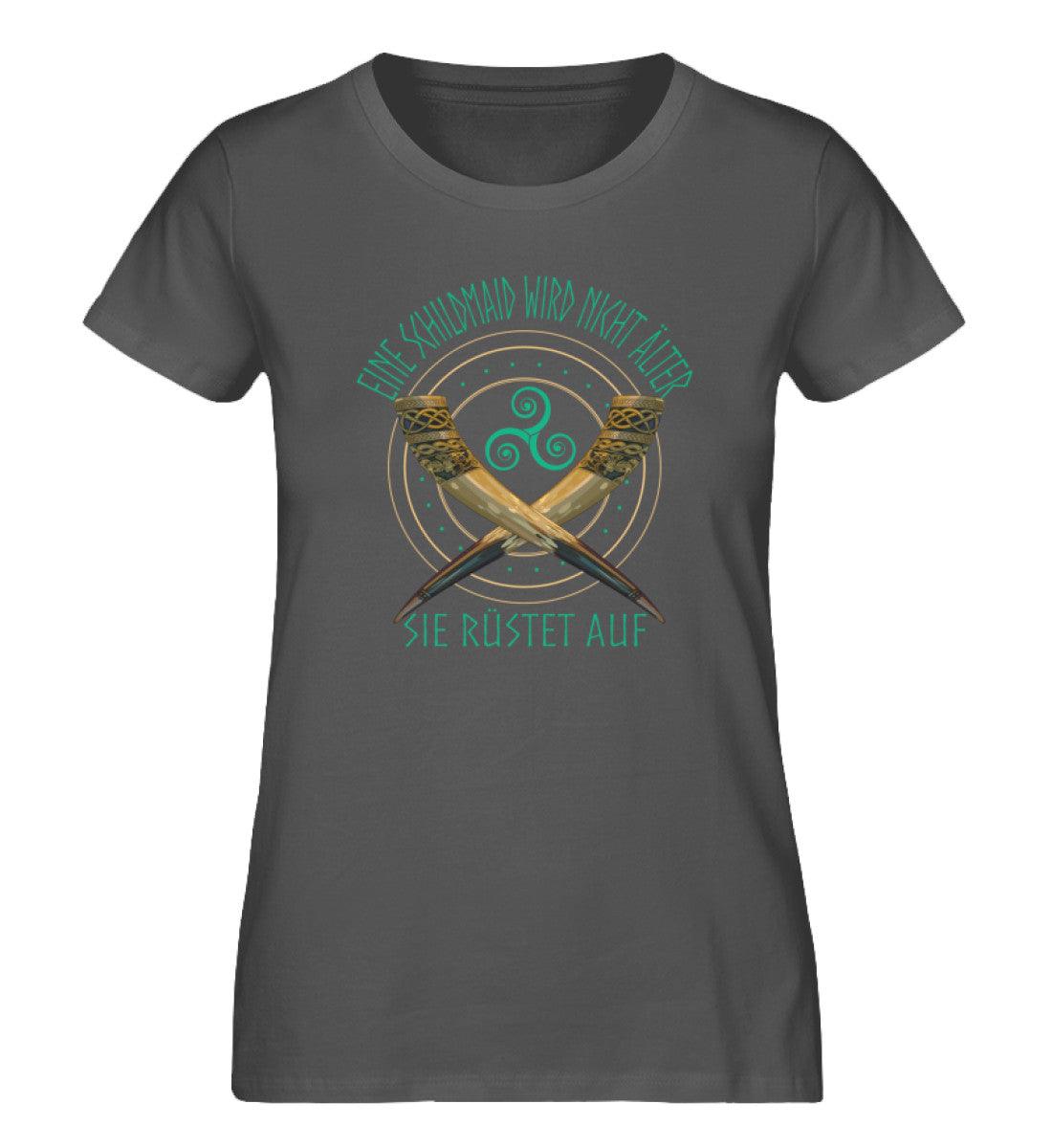 Schildmaiden Expresser Shirt - "Eine Schildmaid wird nicht älter, sie rüstet auf" - Nordic Viking Wear