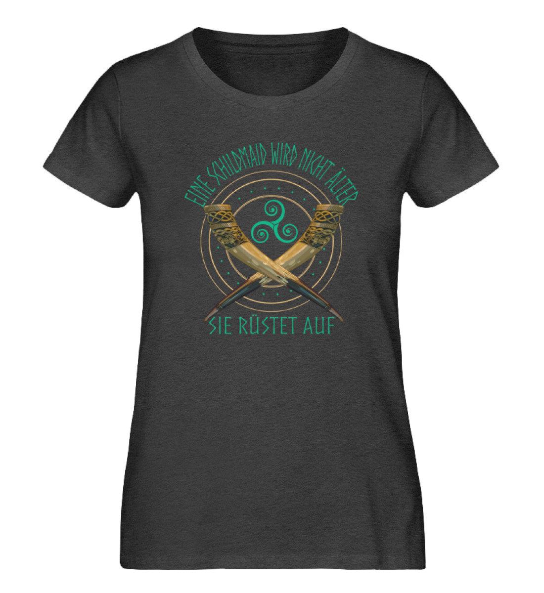 Schildmaiden Expresser Shirt - "Eine Schildmaid wird nicht älter, sie rüstet auf" - Nordic Viking Wear