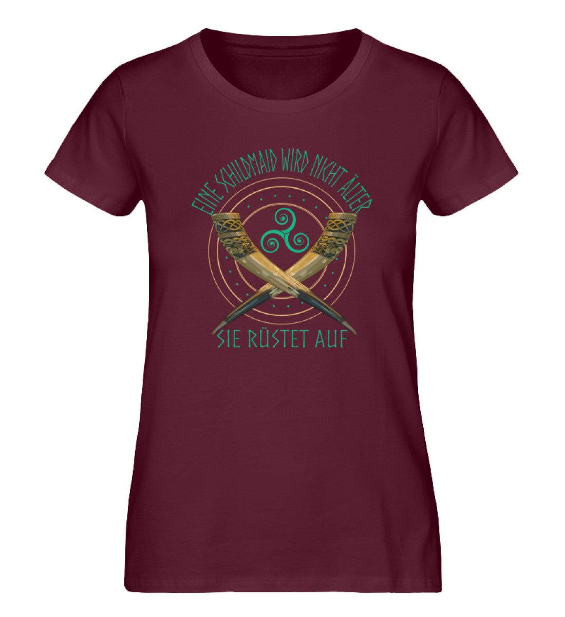 Schildmaiden Expresser Shirt - "Eine Schildmaid wird nicht älter, sie rüstet auf" - Nordic Viking Wear