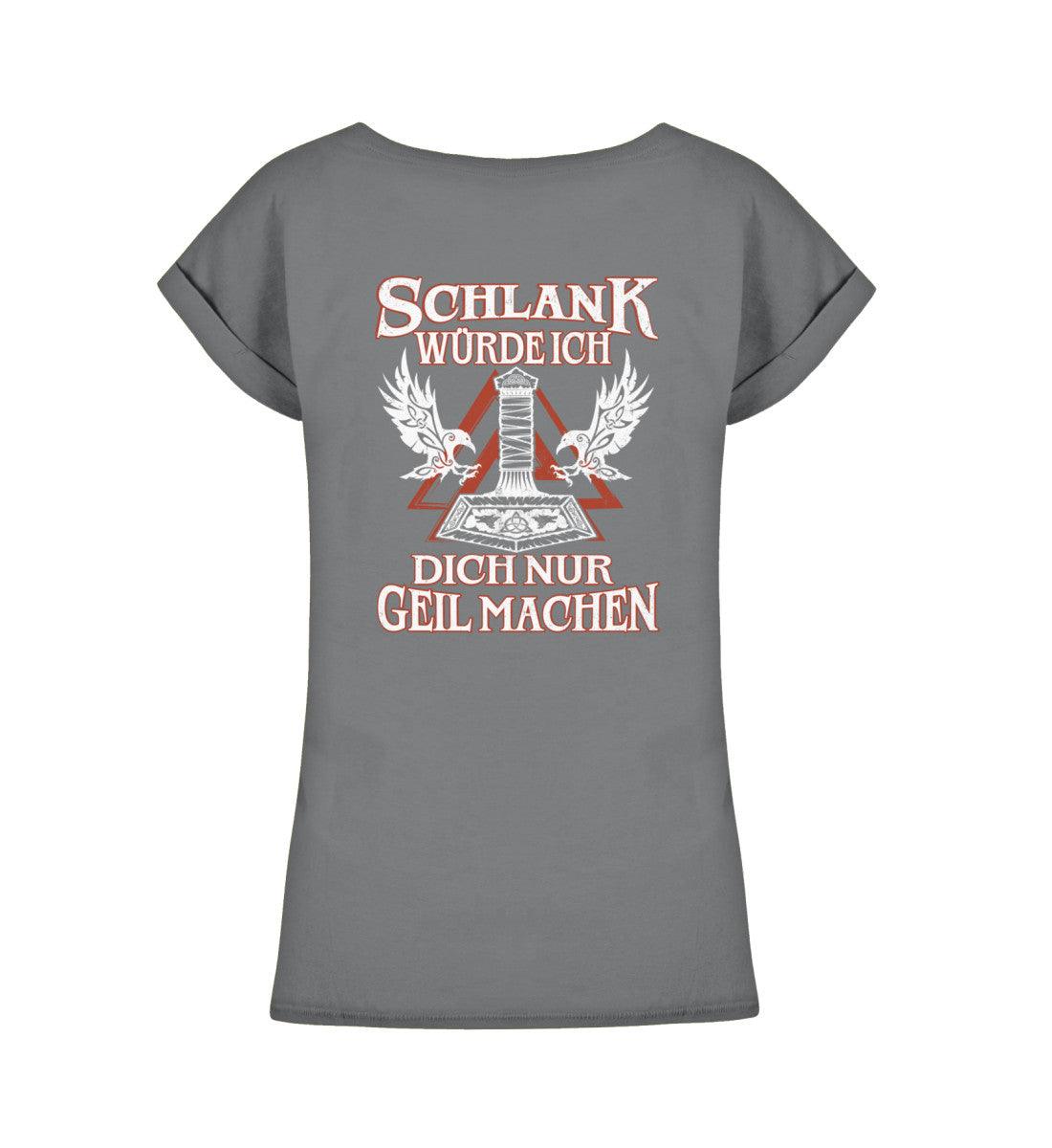 Schildmaiden Extendet Shirt – Humorvolles Wikinger-Design mit Mjölnir - Nordic Viking Wear