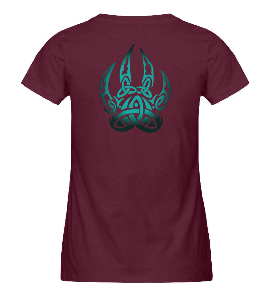 Schildmaiden Expresser Shirt Berserker Symbol mit nordischem Knotenmotiv Backprint - Nordic Viking Wear