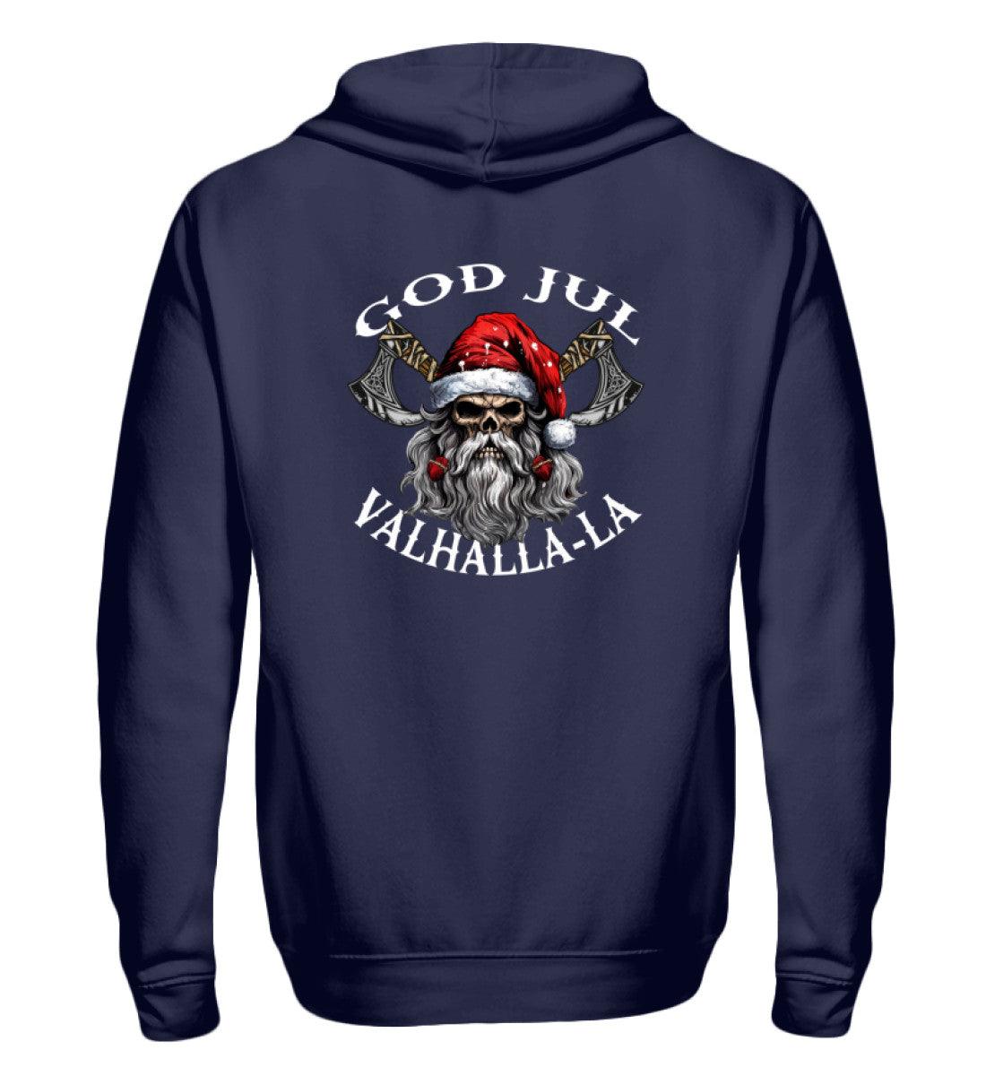 ⚔️ God Jul Valhalla-La Zipp-Hoodie – Wikinger Weihnachts-Style 🎅☠️ - Nordic Viking Wear