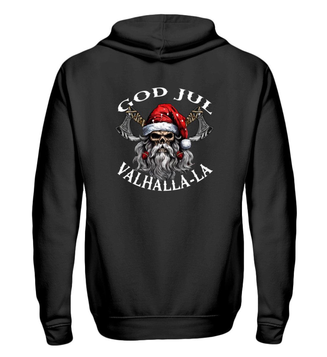 ⚔️ God Jul Valhalla-La Zipp-Hoodie – Wikinger Weihnachts-Style 🎅☠️ - Nordic Viking Wear