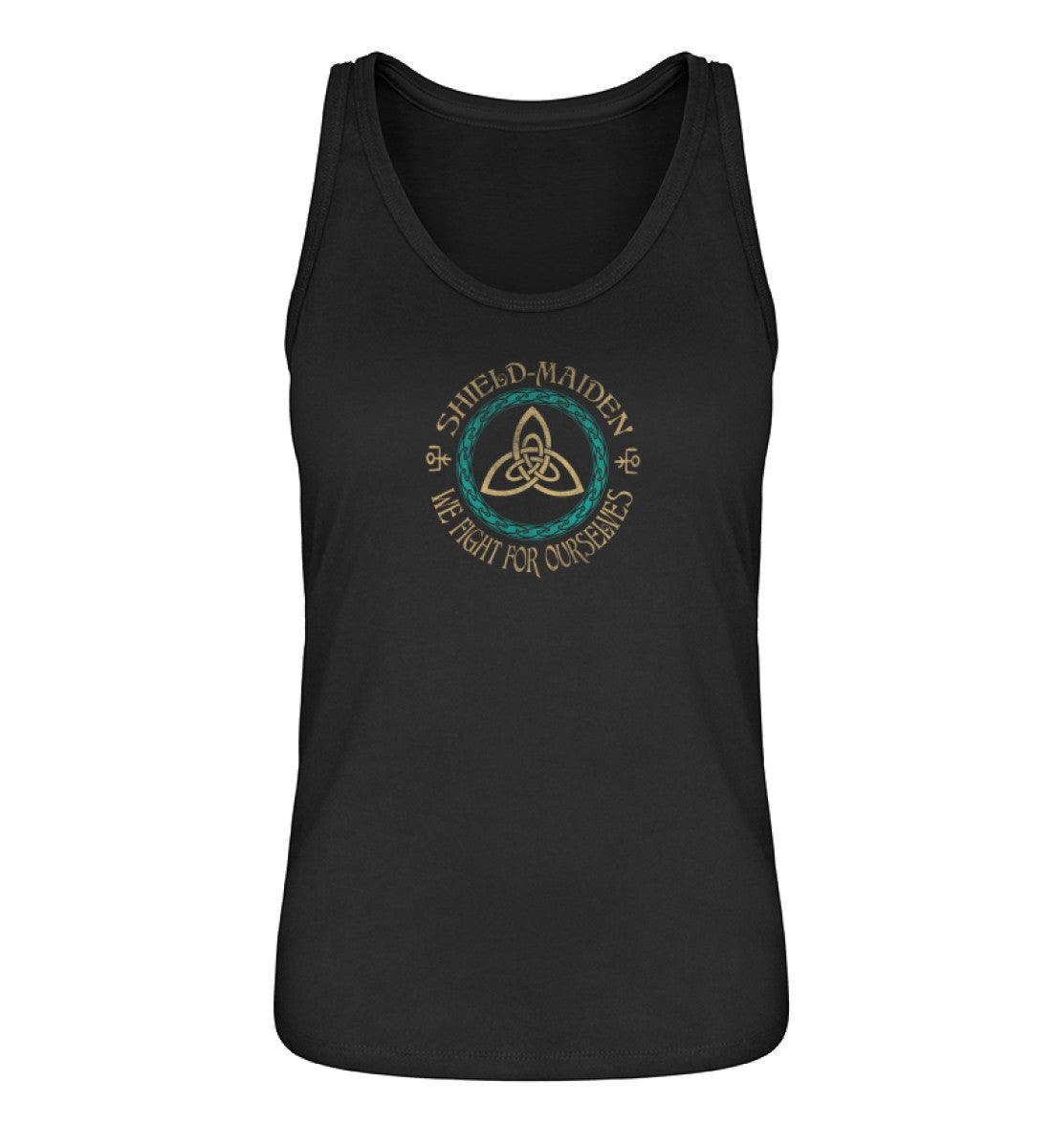 Schildmaiden Tanktop "Wir kämpfen für uns selbst" – Kraftvolles Statement & Keltischer Knoten Design - Nordic Viking Wear