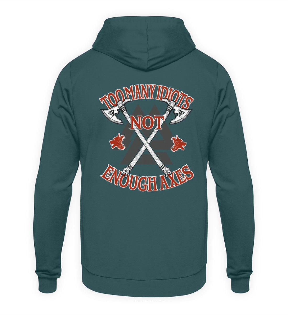 Wikinger Hoodie – "Krieger Axt" Valknut Motiv – Weiche Baumwollmischung – Unisex - Nordic Viking Wear