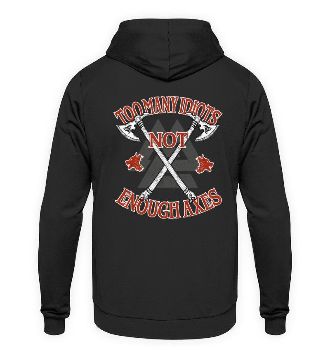 Wikinger Hoodie – "Krieger Axt" Valknut Motiv – Weiche Baumwollmischung – Unisex - Nordic Viking Wear