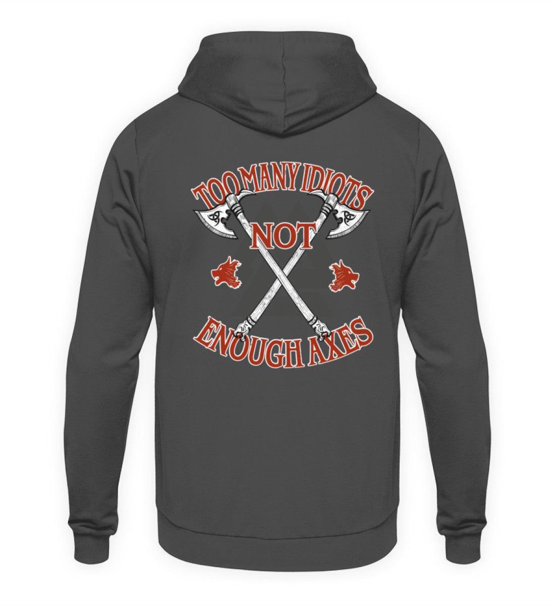 Wikinger Hoodie – "Krieger Axt" Valknut Motiv – Weiche Baumwollmischung – Unisex - Nordic Viking Wear