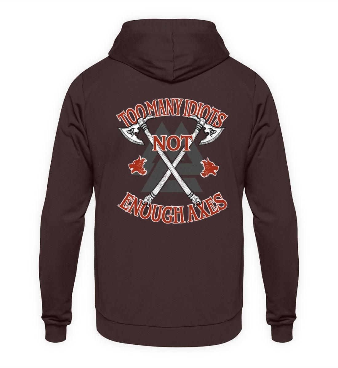 Wikinger Hoodie – "Krieger Axt" Valknut Motiv – Weiche Baumwollmischung – Unisex - Nordic Viking Wear
