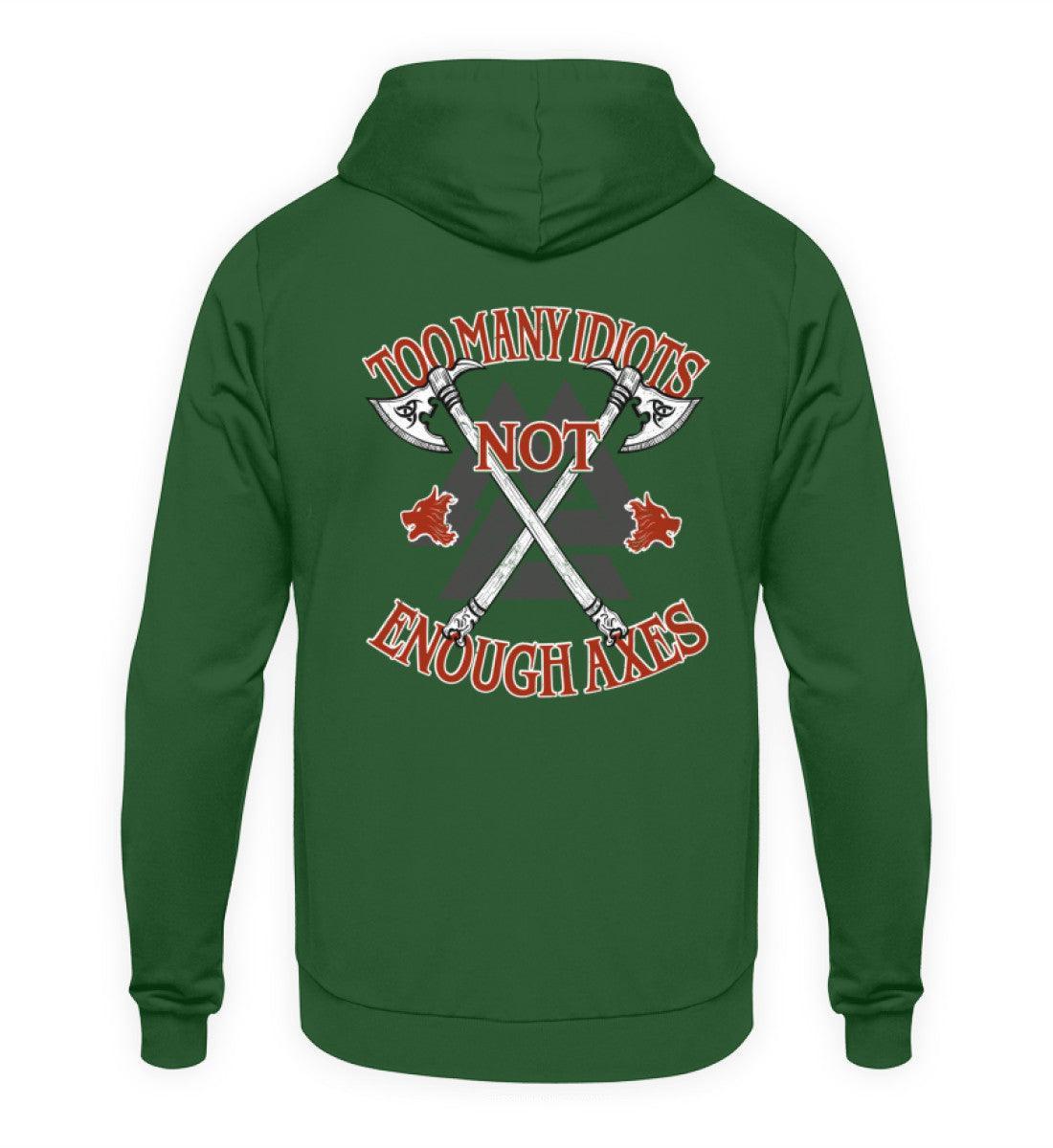 Wikinger Hoodie – "Krieger Axt" Valknut Motiv – Weiche Baumwollmischung – Unisex - Nordic Viking Wear