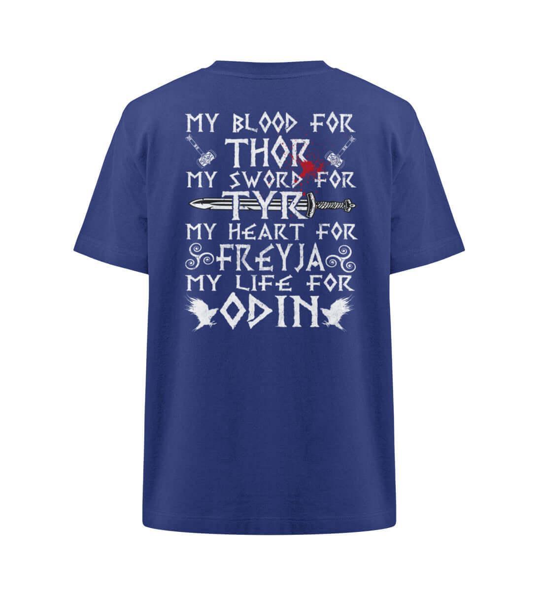Vikings Devotion" Oversized Shirt – Ehre die Götter Thor, Tyr, Freyja, Odin - Nordic Viking Wear