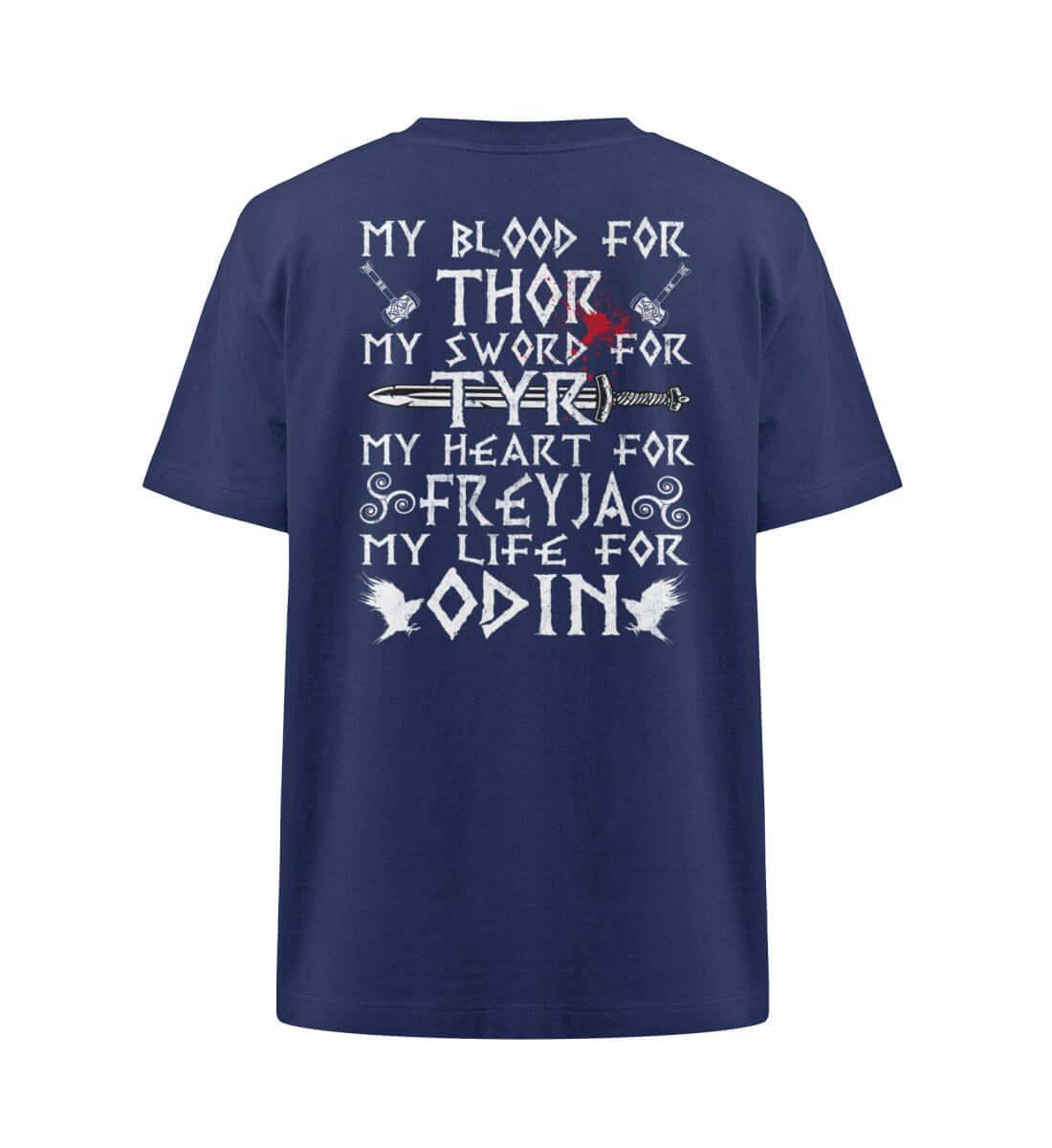 Vikings Devotion" Oversized Shirt – Ehre die Götter Thor, Tyr, Freyja, Odin - Nordic Viking Wear
