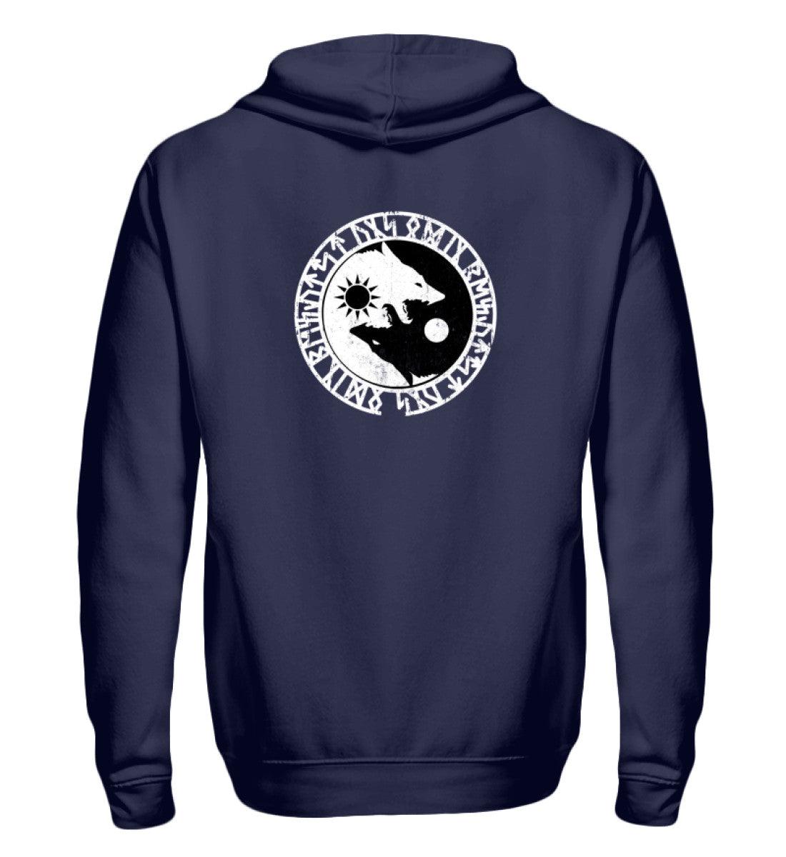 🌑 Fenrir & Sköll – Nordischer Zipp-Hoodie für echte Wikinger-Fans 🌑 - Nordic Viking Wear
