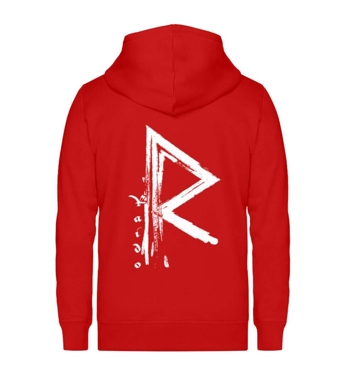 "Raido Rune" Wikinger-Schildmaiden Organic Zipper – Der Weg des Reisenden - Nordic Viking Wear