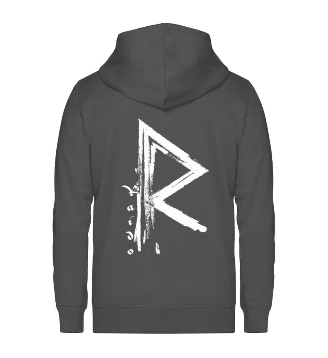 "Raido Rune" Wikinger-Schildmaiden Organic Zipper – Der Weg des Reisenden - Nordic Viking Wear