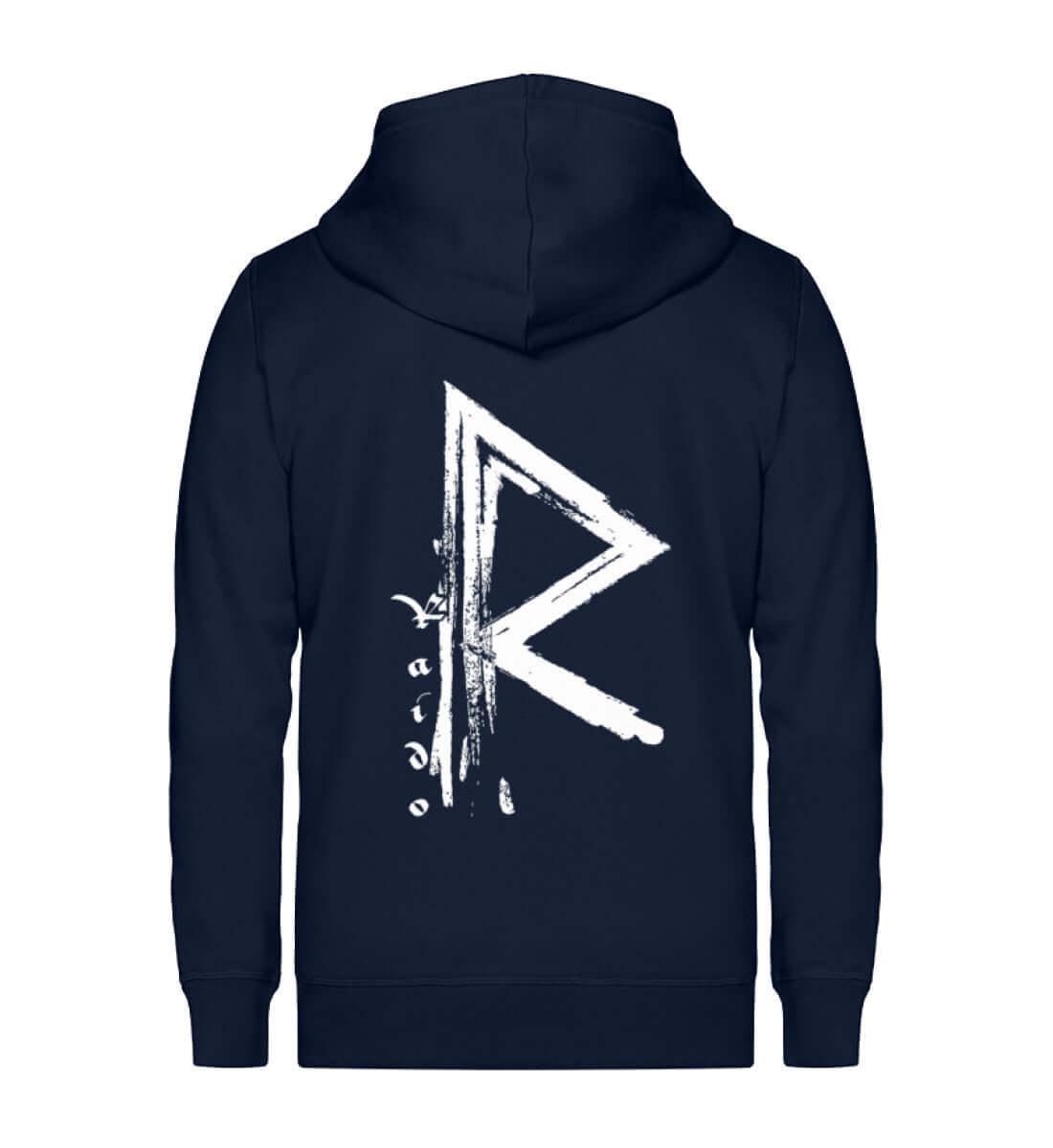 "Raido Rune" Wikinger-Schildmaiden Organic Zipper – Der Weg des Reisenden - Nordic Viking Wear
