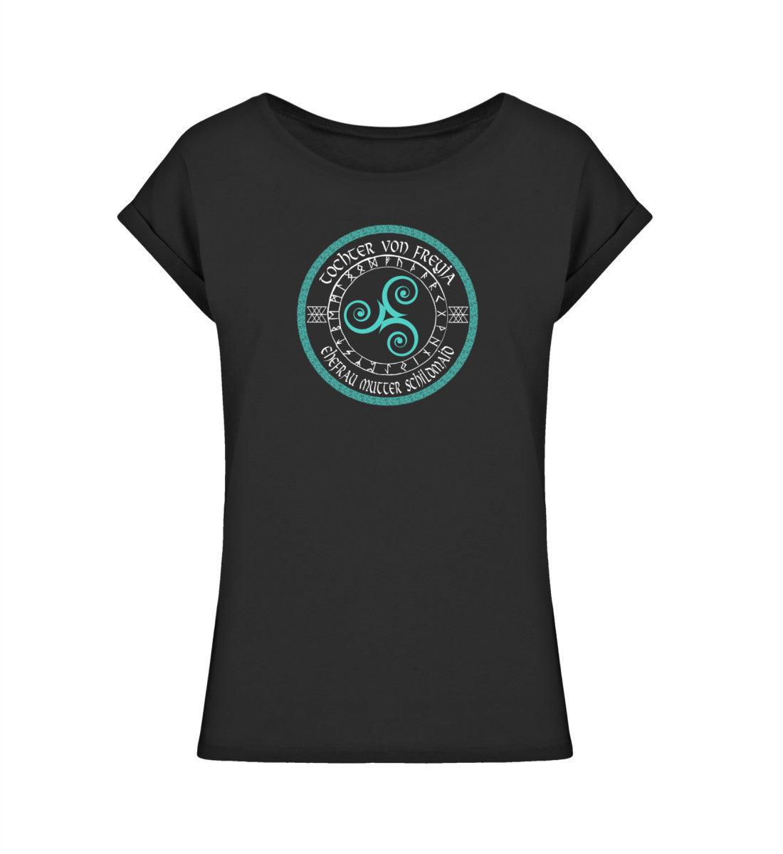 Extended Shirt „Tochter von Freyja – Runenkreis & Triskelion Design“ - Nordic Viking Wear