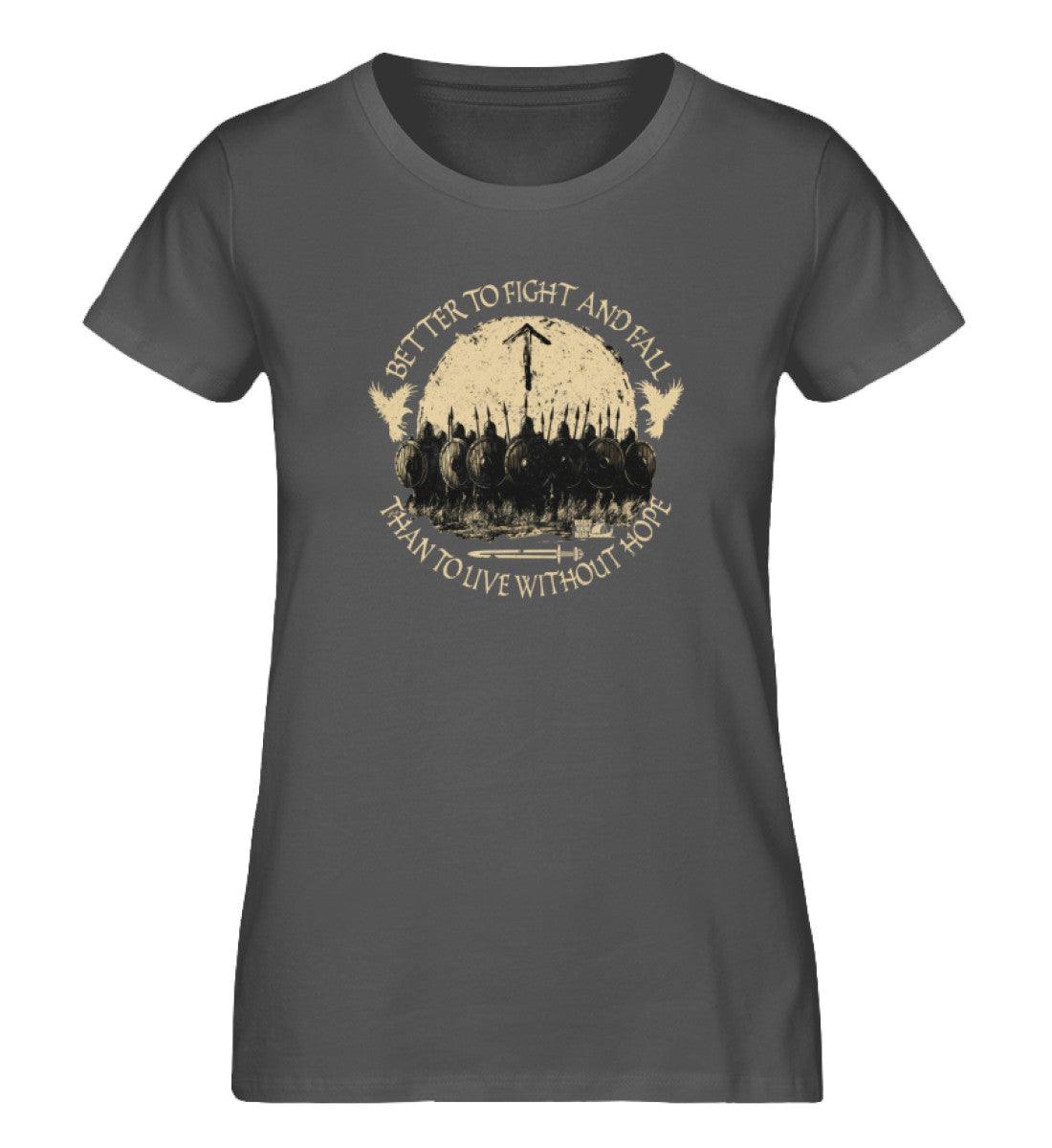 Schildmaiden Expresser Shirt „Better to Fight and Fall – Wikinger T-Shirt mit Schildwall Design“ - Nordic Viking Wear
