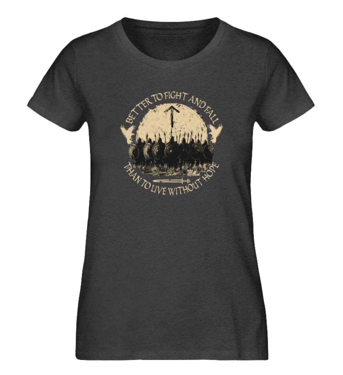Schildmaiden Expresser Shirt „Better to Fight and Fall – Wikinger T-Shirt mit Schildwall Design“ - Nordic Viking Wear