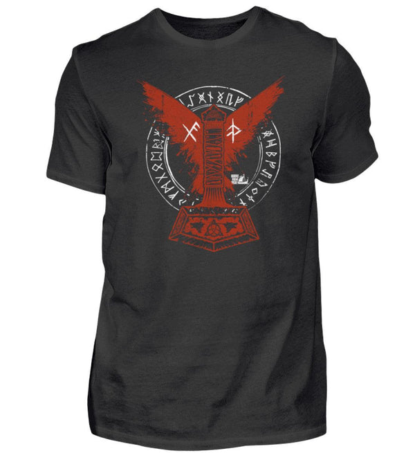 Wikinger Premiumshirt – Thors Hammer mit Blutadler und Binde-Runen - Nordic Viking Wear