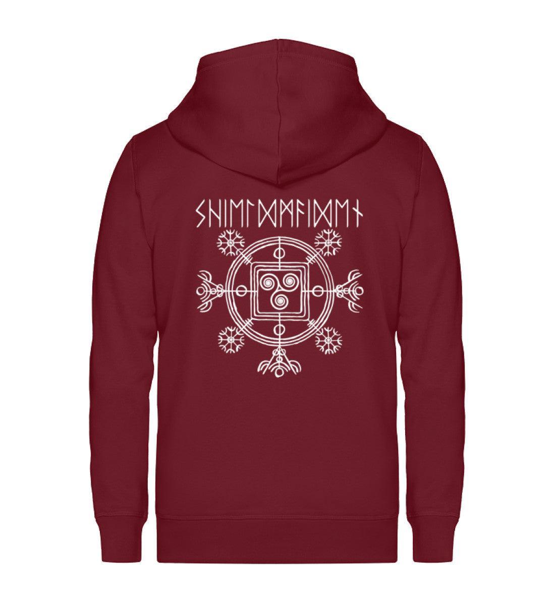 Schildmaiden Zip-Hoodie mit Triskele – Symbol der Kraft und Weisheit - Nordic Viking Wear