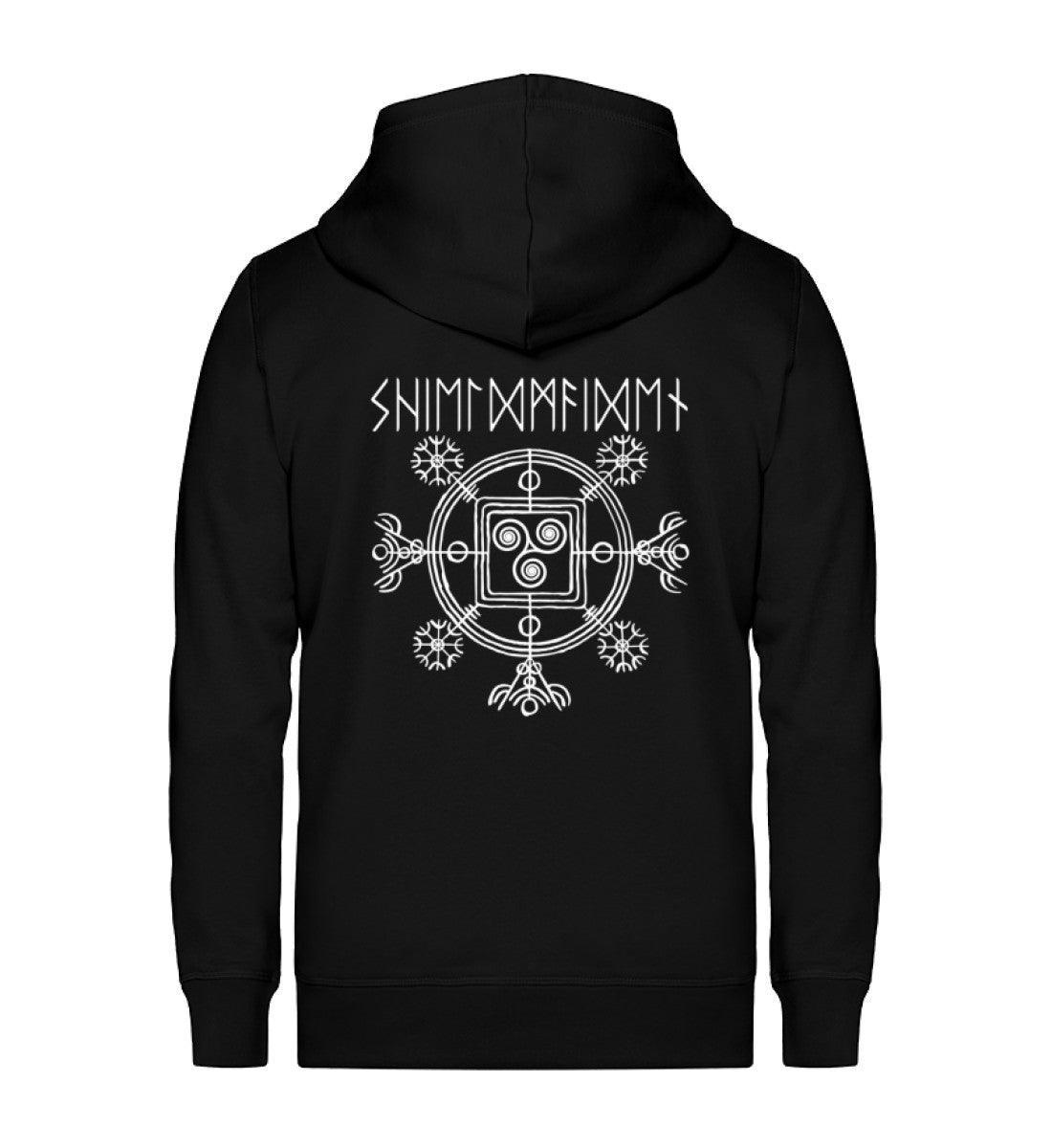 Schildmaiden Zip-Hoodie mit Triskele – Symbol der Kraft und Weisheit - Nordic Viking Wear